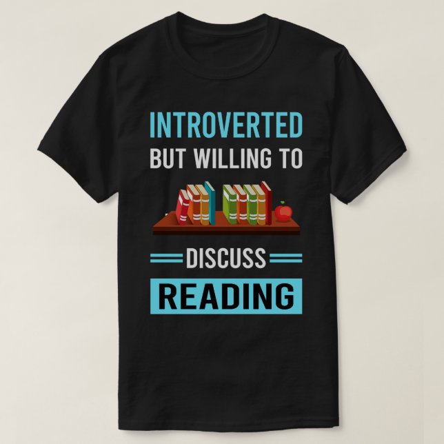 Camiseta Libros de lectura introvertidos (Diseño del anverso)