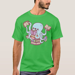 Camiseta Libros de lectura ocupados de pulpo lindo