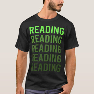 Camiseta Libros de libros de lectura de degradado verde