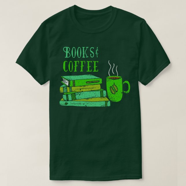 Camiseta Libros de los amantes del café Libros Libro (Diseño del anverso)