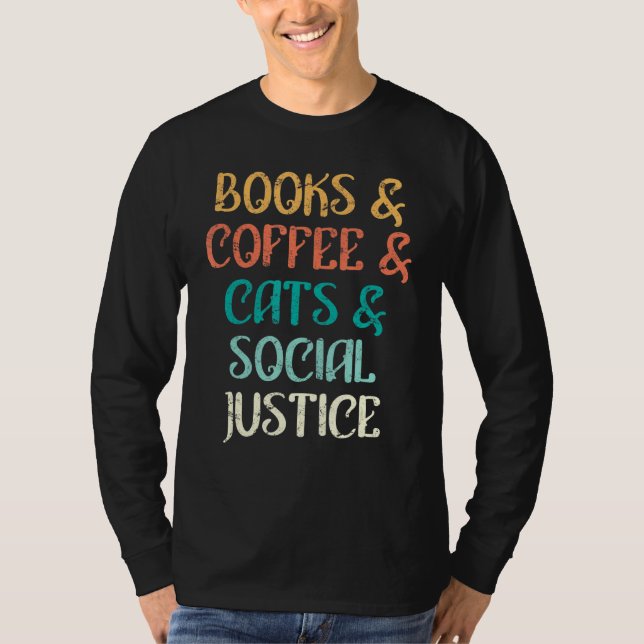 Camiseta Libros de los propietarios de gatos para el café r (Anverso)