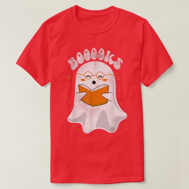 Camiseta Libros de maestros de libros de Halloween leídos p (Diseño del anverso)