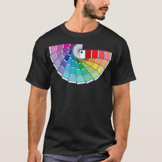 Camiseta Libros de permutas de fichas de colores de Pantone