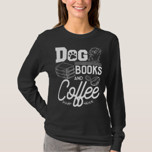 Camiseta Libros De Perro Y Cafetería