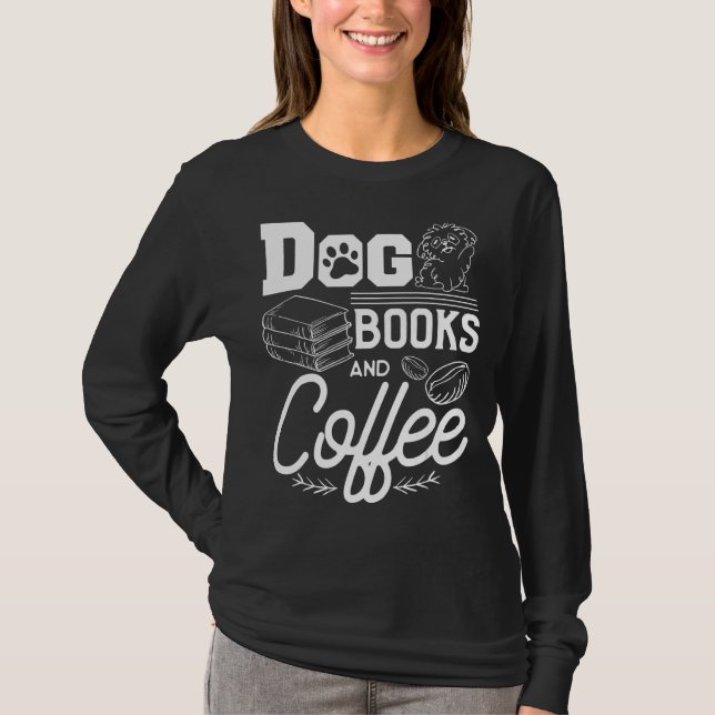 Camiseta Libros De Perro Y Cafetería (Anverso)