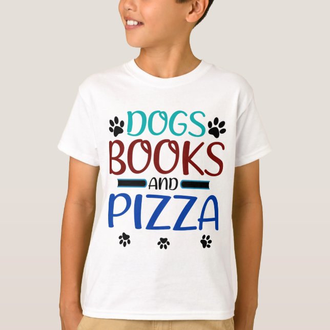 Camiseta Libros de perros amantes de los libros y lectores  (Anverso)