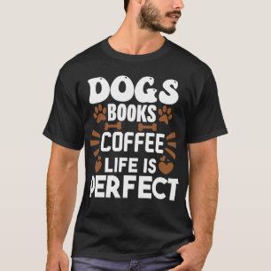 Camiseta libros de perros café Guay Puppies Coffe Lover ley