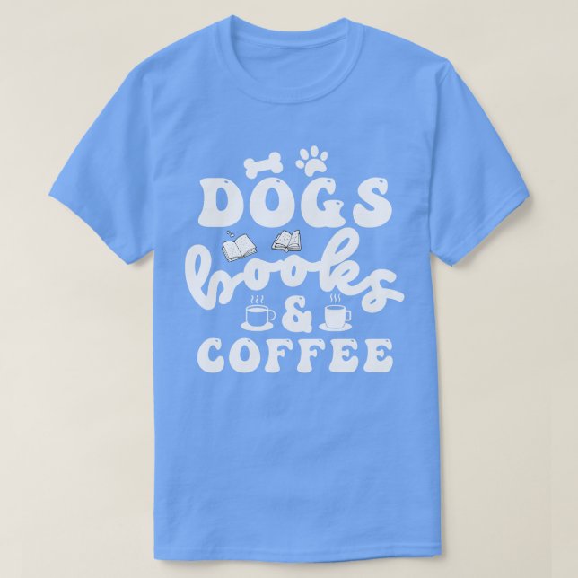 Camiseta Libros de perros y café (Diseño del anverso)