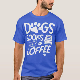 Camiseta Libros de perros y café