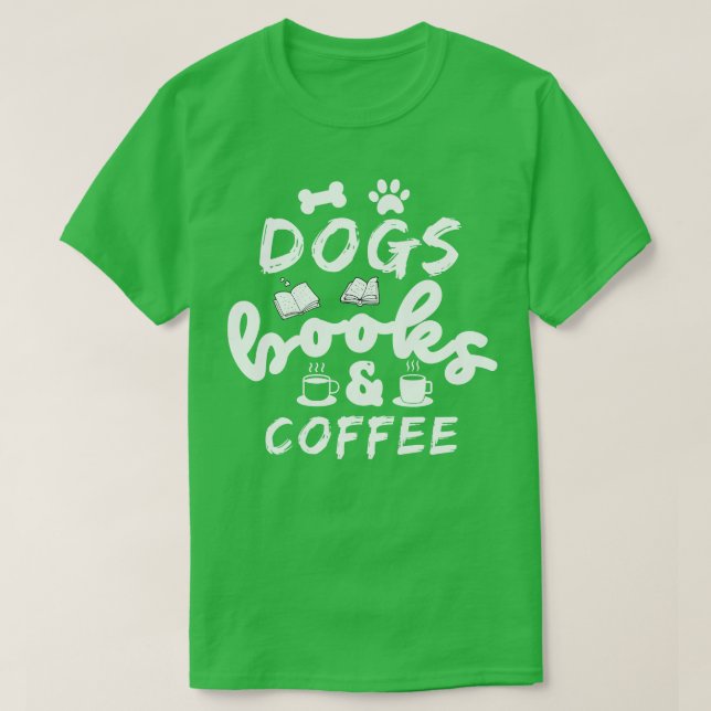 Camiseta Libros de perros y café 8 (Diseño del anverso)
