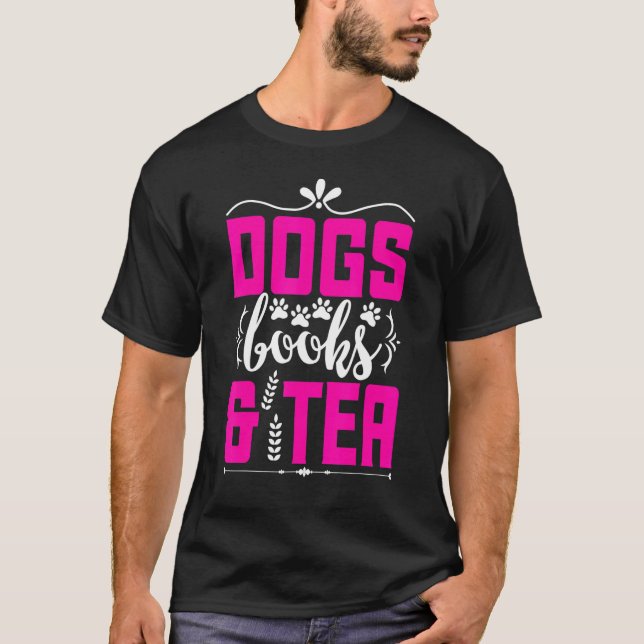 Camiseta Libros De Perros Y Té (Anverso)