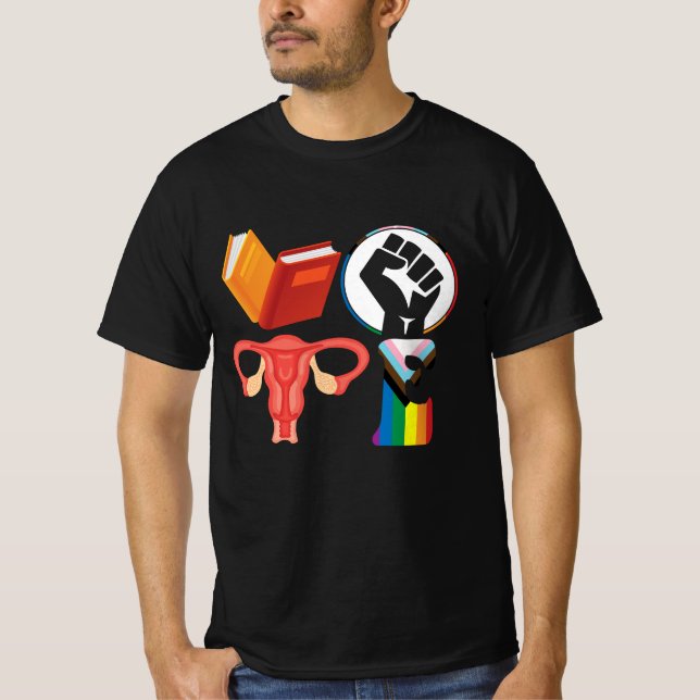 Camiseta Libros De Voto Primero Ovarios Lgbt Representacion (Anverso)