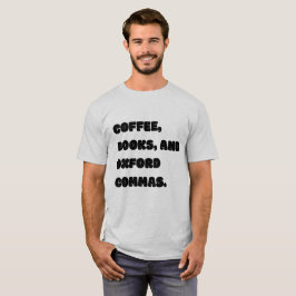 Camiseta Libros del café y comas de Oxford