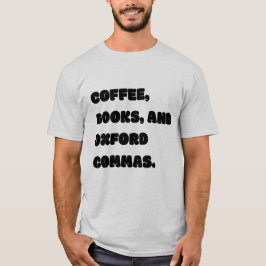 Camiseta Libros del café y comas de Oxford