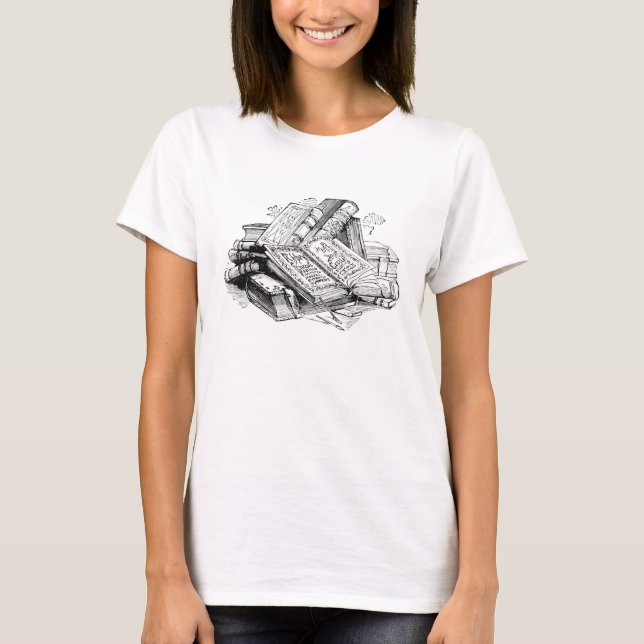 Camiseta libros del o de la pila (Anverso)