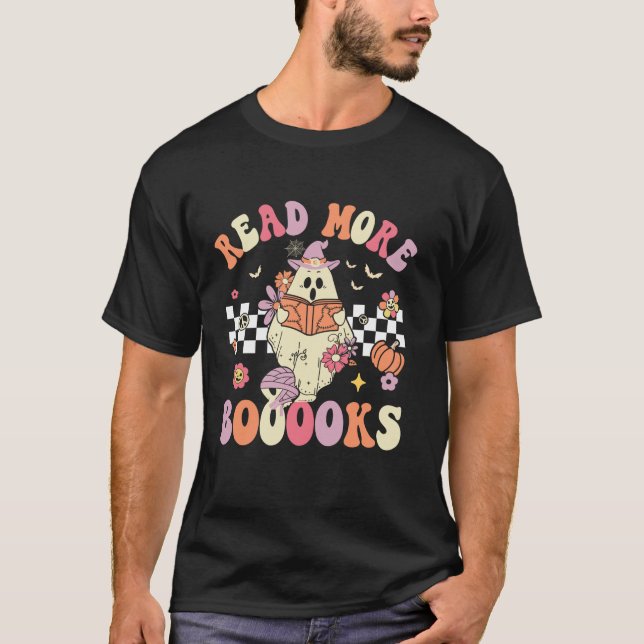 Camiseta Libros divertidos Ghost Leer más libros Cute Profe (Anverso)