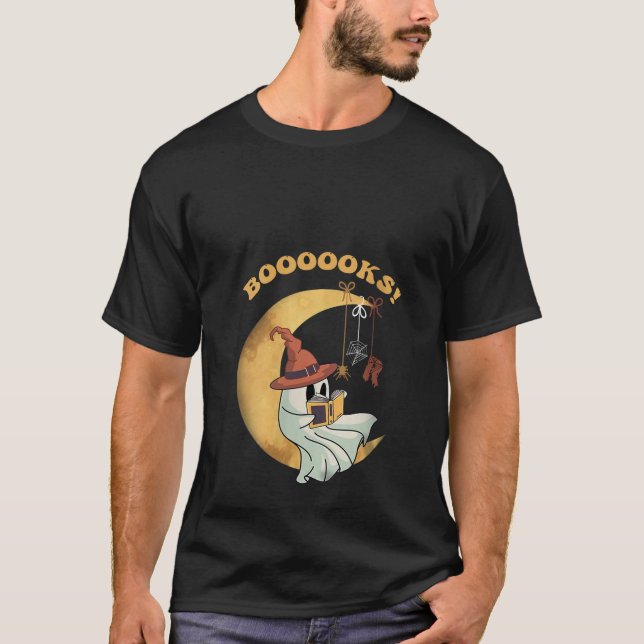 Camiseta Libros divertidos libros fantasma biblioteca de li (Anverso)