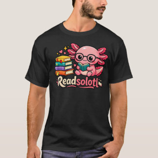 Camiseta Libros Divertidos y Lindos de Axolotl para Amantes