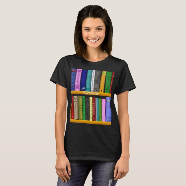 Camiseta Libros en estantes Thunder_Cove (Anverso completo)