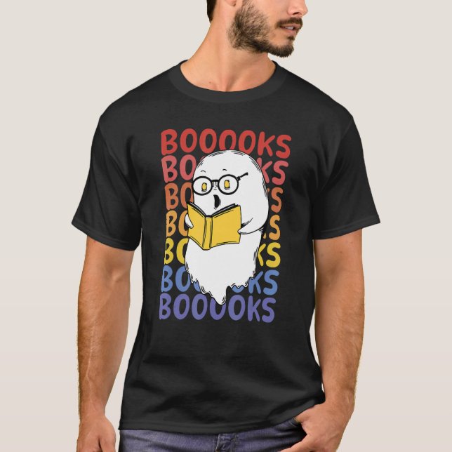 Camiseta Libros espeluznantes leyendo fantasma - por amor a (Anverso)