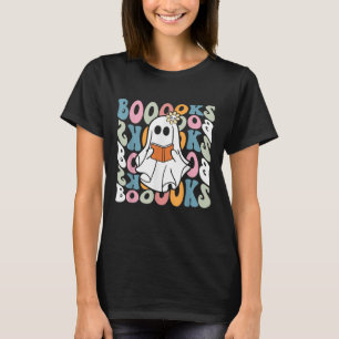 Camiseta Libros Fantasma Divertido Halloween Profesor Libro