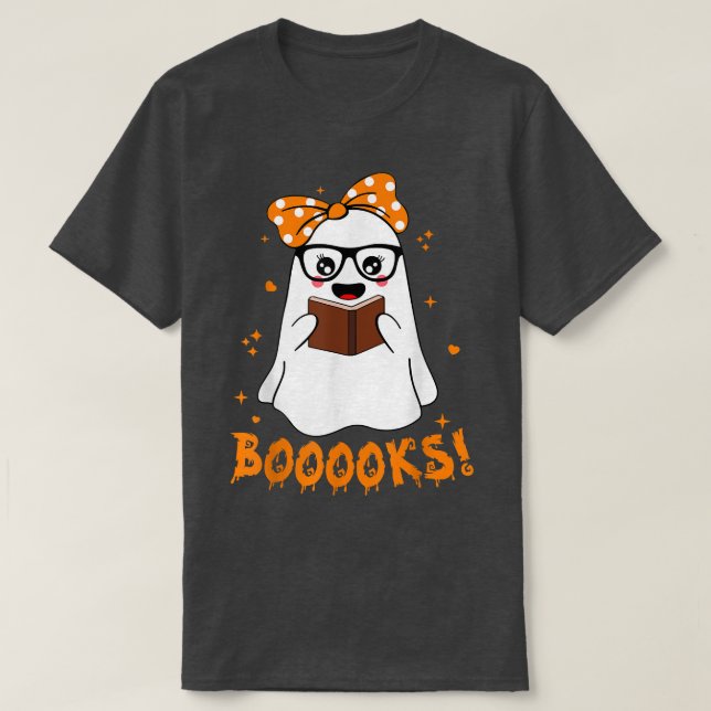 Camiseta Libros Fantasma Gracioso Boo Leer Libros Lover Lib (Diseño del anverso)