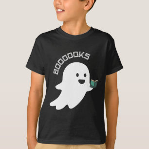 Camiseta Libros: Fantasma leyendo divertida lista de libros