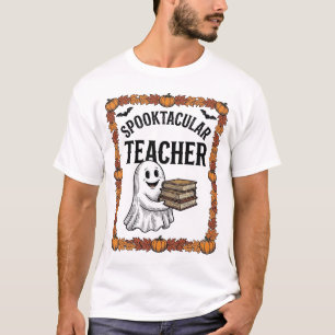 Camiseta Libros Fantasmales Espeluznantes para Maestros de 