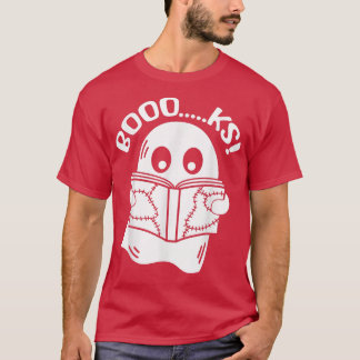 Camiseta Libros Fantasmas leyendo libros Halloween