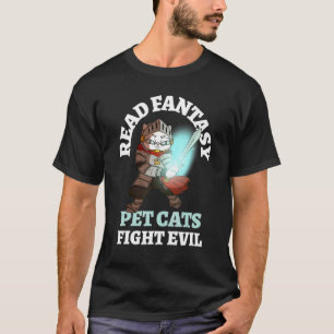 Camiseta Libros Gatos Malvados Knight Bookish Fantasy Gato