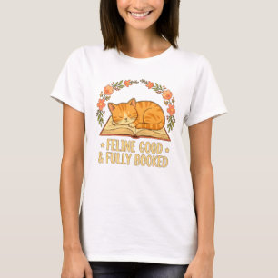 Camiseta Libros, Gatos y Siestas Acogedoras - Vida de Bibli