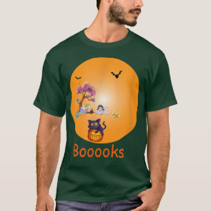 Camiseta Libros Ghost Boo Leer libros Biblioteca divertida