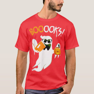 Camiseta Libros Ghost Boo Leer Libros Biblioteca Profesora 
