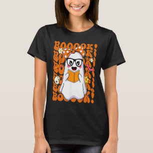 Camiseta Libros Ghost Boo Leer Libros Biblioteca Profesora