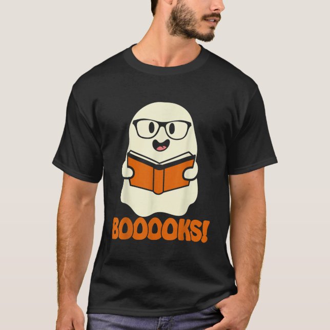 Camiseta Libros Ghost Boo Leer Libros Biblioteca Profesora  (Anverso)