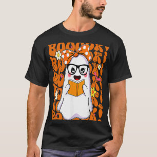 Camiseta Libros Ghost Boo Leer Libros Biblioteca Profesora 