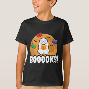 Camiseta Libros Ghost Boo Leer libros Biblioteca Regalo Div