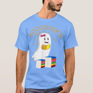 Camiseta Libros Halloween Fantasma Leer libro Cute libros A