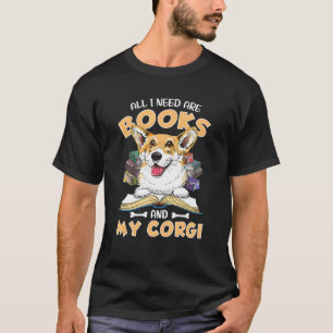 Camiseta Libros Lectores Ropa Animales Perros Corgi