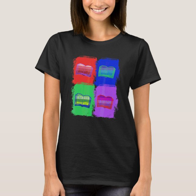 Camiseta Libros Leídos Libros Arte Pop (Anverso)