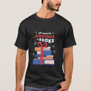 Camiseta Libros Libros Leer Navidades Hombres Mujeres Chica