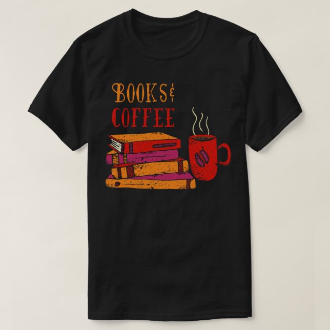 Camiseta Libros Libros Libros Café Libros Amantes 1 (Diseño del anverso)