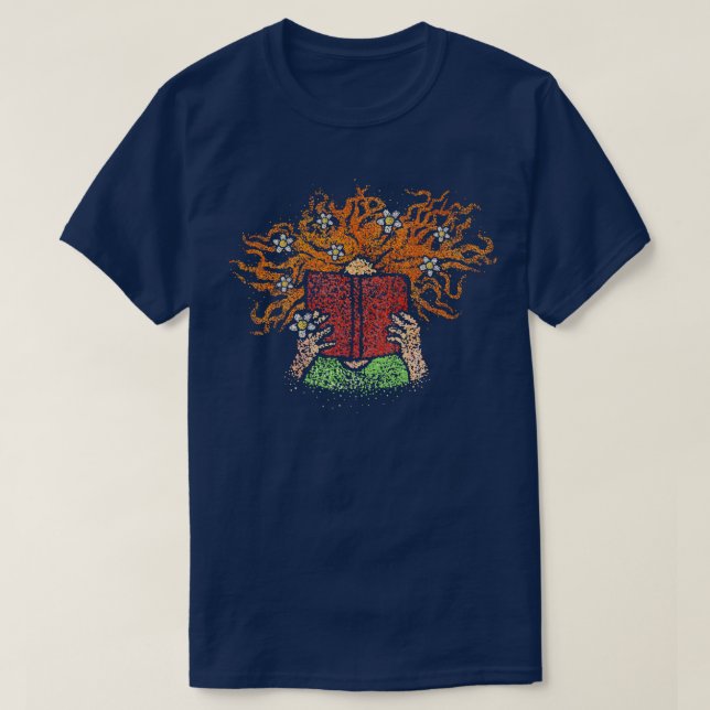 Camiseta Libros Literatura Gusano de libros leyendo libro d (Diseño del anverso)