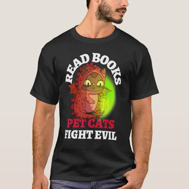 Camiseta Libros Los Gatos Luchan Contra El Mal Bookish Magi (Anverso)