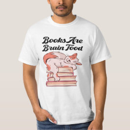 Camiseta Libros - Los libros son comida cerebral