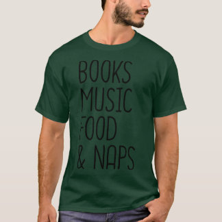 Camiseta Libros Música Comida Y Napas 2