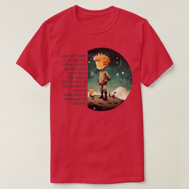 Camiseta Libros para niños del Principito Le Petit Prince (Diseño del anverso)