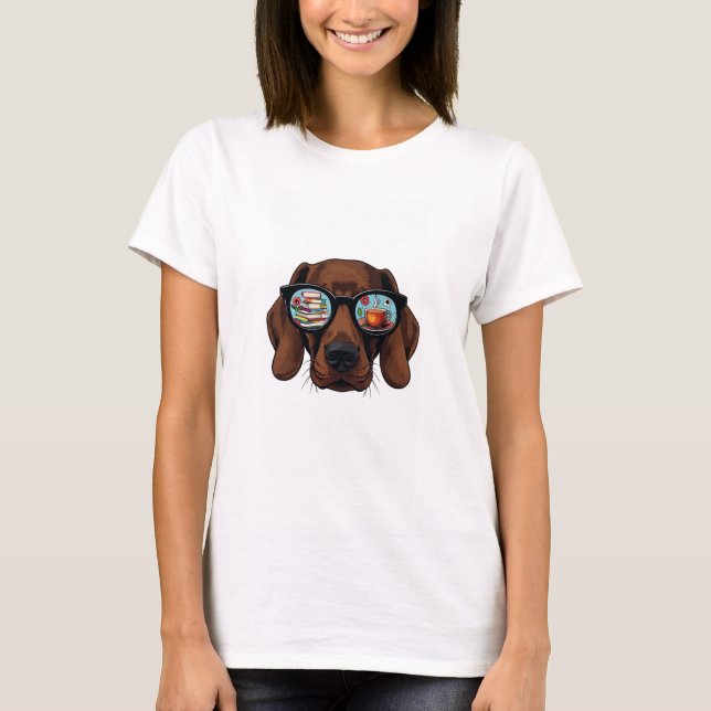Camiseta Libros perros té (Anverso)
