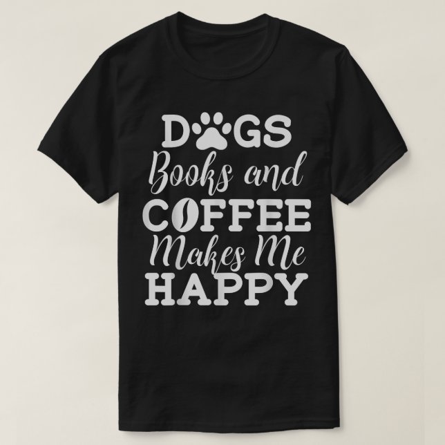 Camiseta Libros Perros y Café Lectura de Bookworm (Diseño del anverso)