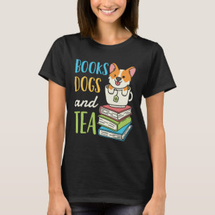 Camiseta Libros perros y té